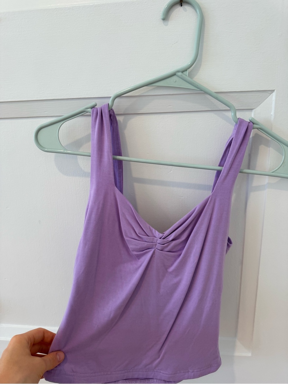 Lavender Ruched Tank Top - Picture 4 of 6